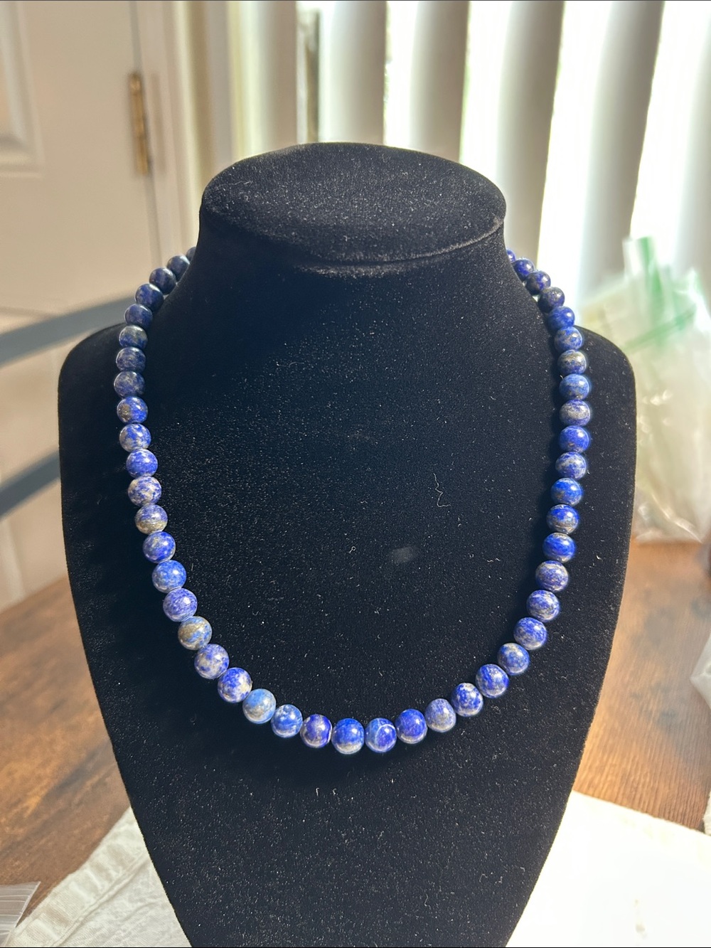 Lapis Lazuli Beaded Necklace - Deep Blue Women's Jewelry